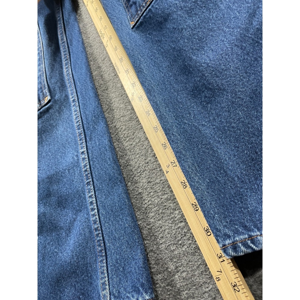 Vintage Prison Blues Double Knee Jeans 32x32 Made In USA Logger Distressed - Picture 11 of 16